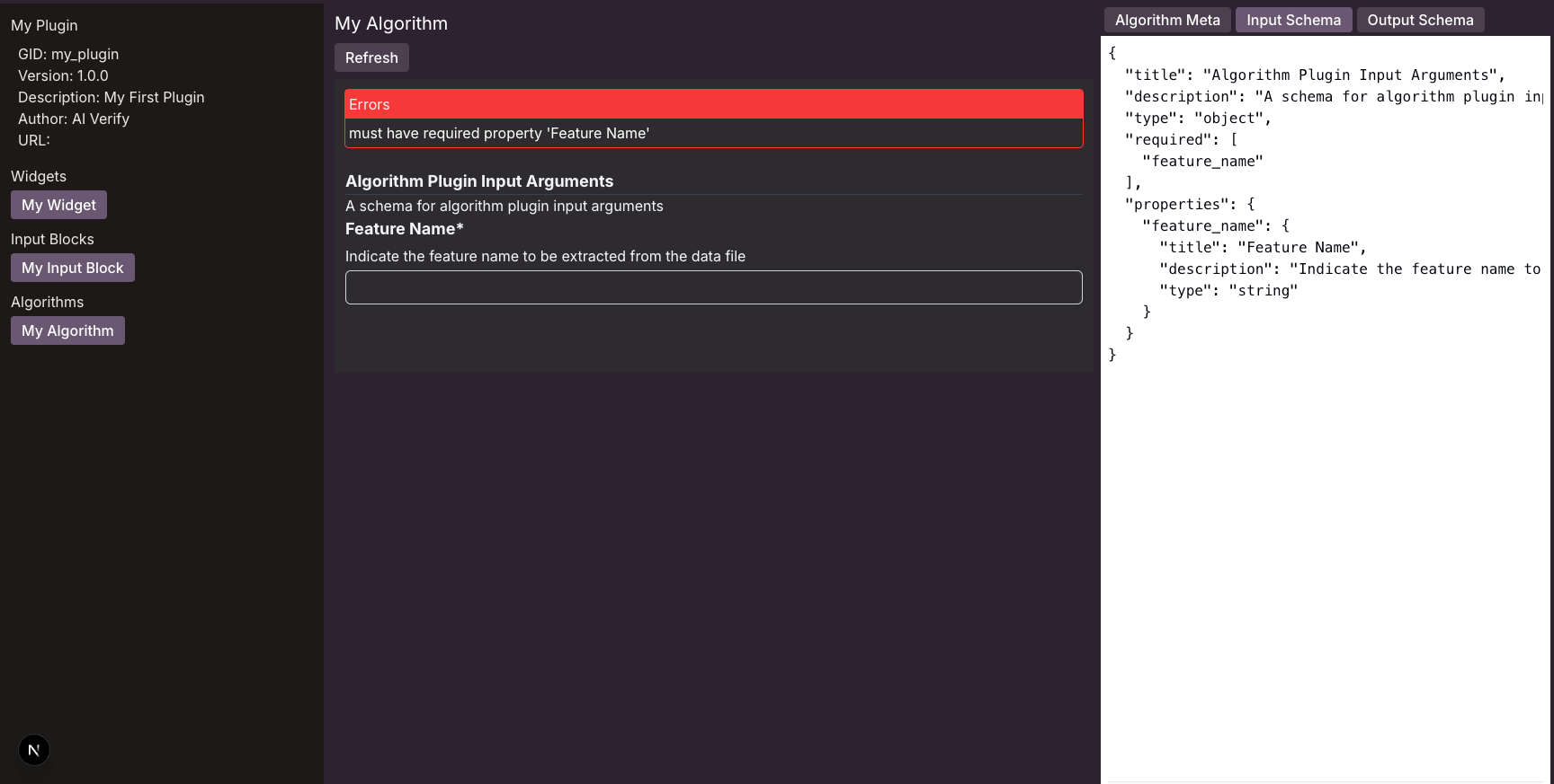 Playground - Input Block