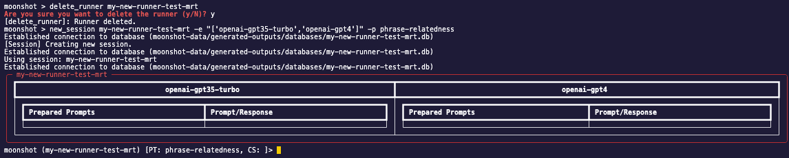 create session with new runner