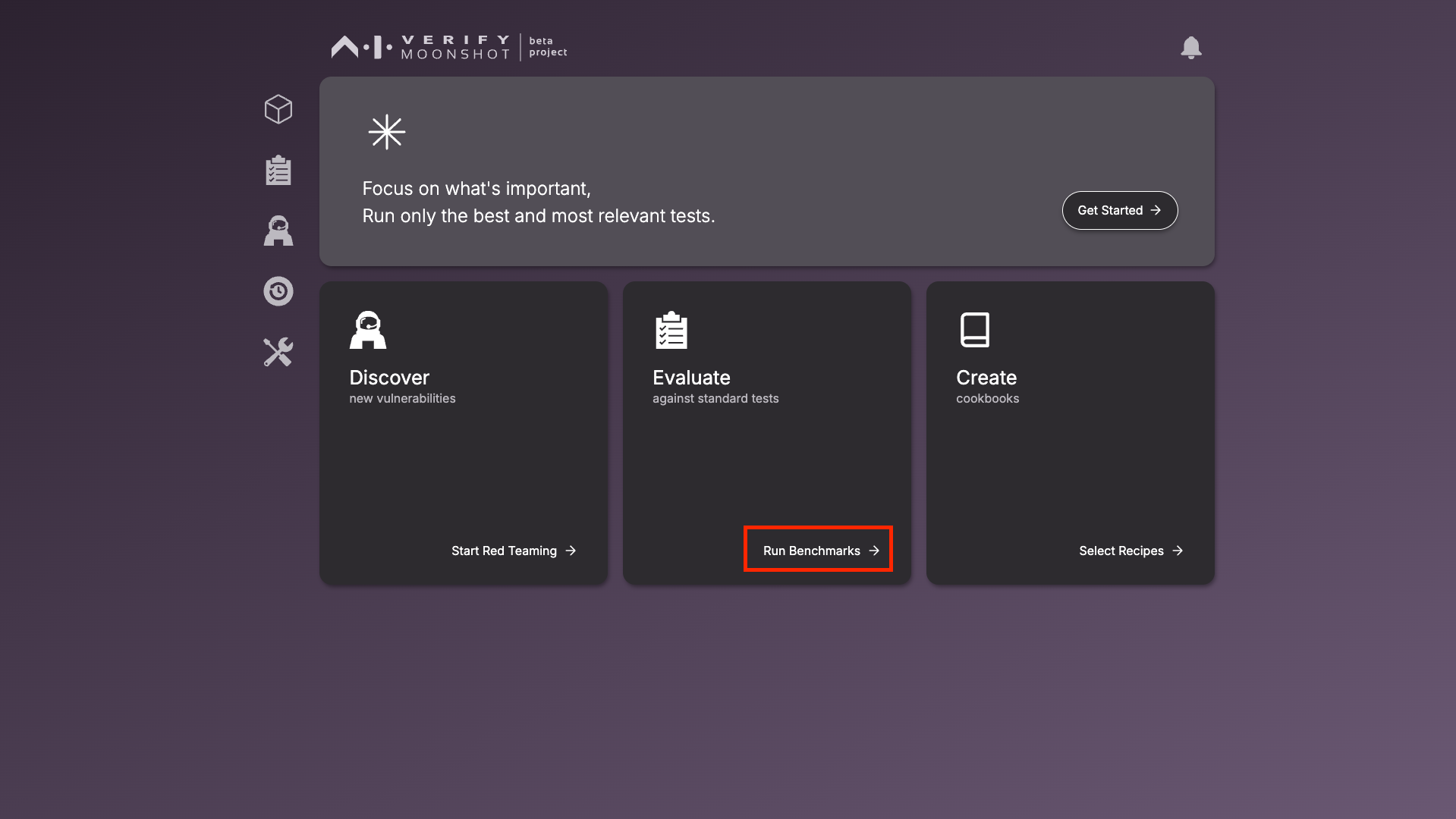 Run Benchmark Button