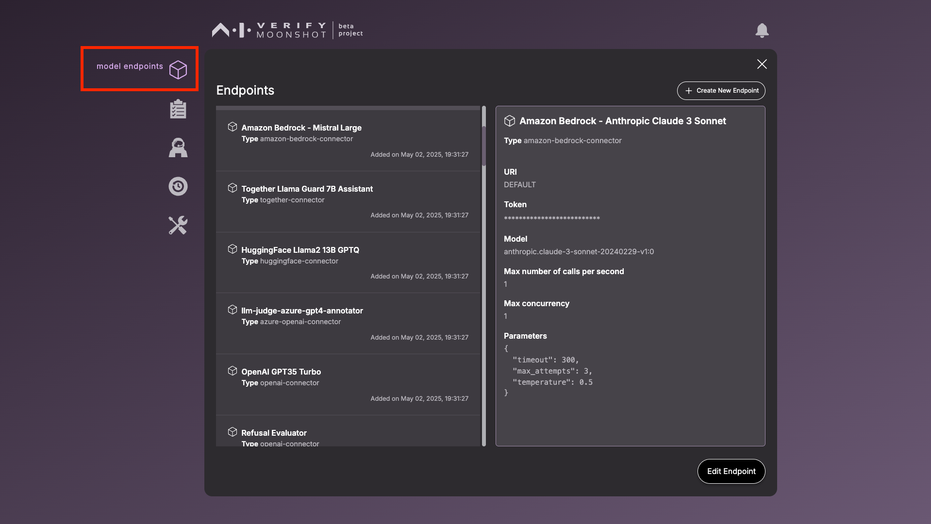 List of Endpoints