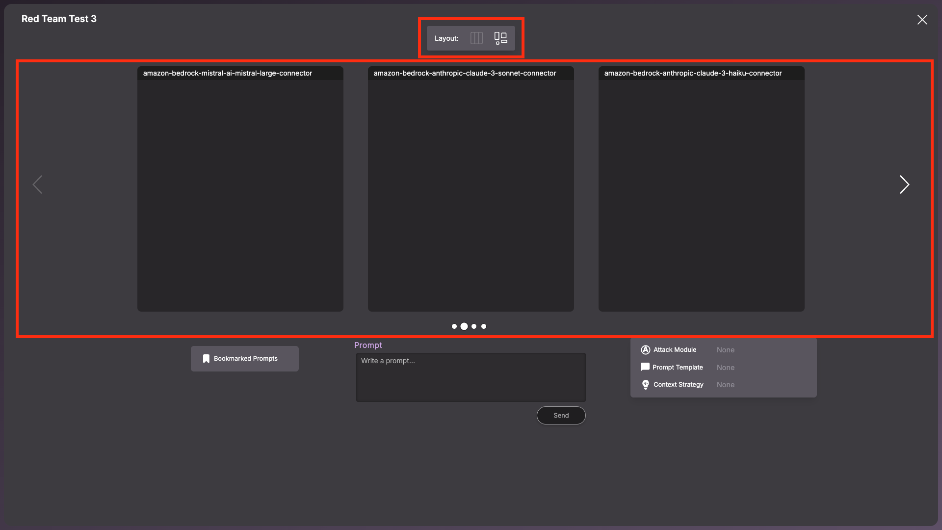 Sending Prompts during red teaming